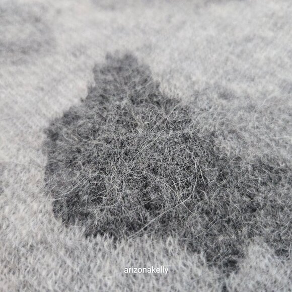 NWOT Grey Knit Camo Scarf Wool Alpaca - Picture 8 of 13